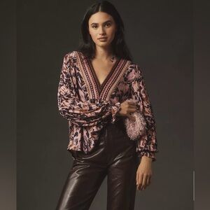 Anthropologie BI-nk Stephanie Long-Sleeve Top Medium